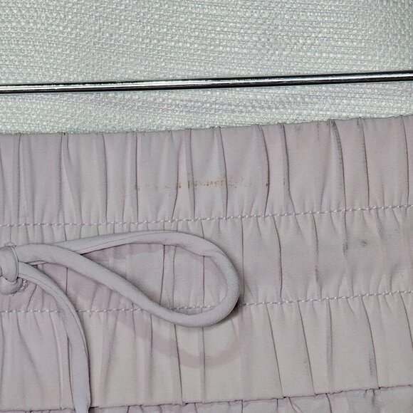 SWEATY BETTY Swift Running Shorts Drawstring Lined Pockets Cream/Pink Women 8/10 - Picture 6 of 9